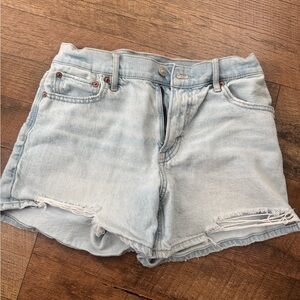 Light Blue Denim Women Shorts American Eagle